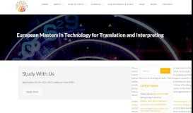 
							         European Masters in Technology for Translation and Interpreting								  
							    