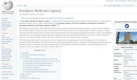 
							         European Medicines Agency - Wikipedia								  
							    