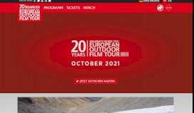 
							         European Outdoor Film Tour: Willkommen								  
							    