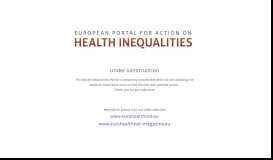 
							         European Portal for Action on Health Inequalities - Health Inequalities								  
							    