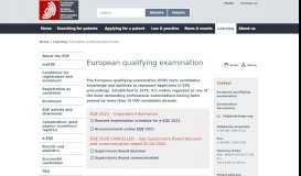 
							         European qualifying examination - EPO								  
							    