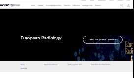 
							         European Radiology | European Society of Radiology								  
							    