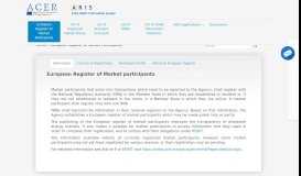 
							         European Register of Market Participants - remit portal								  
							    