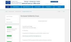 
							         European Solidarity Corps | erasmus+ israel								  
							    