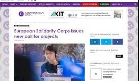 
							         European Solidarity Corps issues new funding call for projects								  
							    