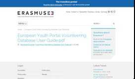 
							         European Youth Portal Volunteering Database User Guide.pdf ...								  
							    