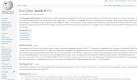 
							         European Youth Portal - Wikipedia								  
							    