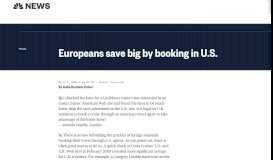 
							         Europeans save big by booking in U.S. - Travel - Cruise Travel | NBC ...								  
							    