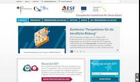 
							         Europäischer Sozialfonds für Deutschland - Startseite								  
							    