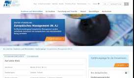 
							         Europäisches Management (M.A.)Studiengang Europäisches ...								  
							    