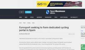 
							         Eurosport seeking to form dedicated cycling portal in Spain ...								  
							    