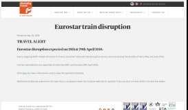 
							         Eurostar train disruption - Diversity Travel								  
							    