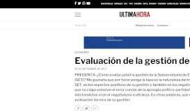 
							         Evaluación de la gestión de la SET - Última Hora								  
							    