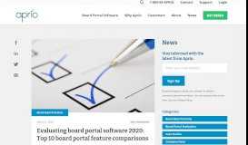 
							         Evaluating a Board Portal 2019 | Aprio								  
							    