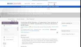 
							         Evaluating REMS Burden: A Comparative Time ... - SAGE Journals								  
							    