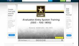 
							         Evaluation Entry System Training (SSG – 1SG / MSG) - ppt download								  
							    