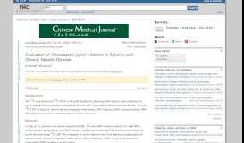 
							         Evaluation of Helicobacter pylori Infection in Patients with Chronic ...								  
							    