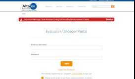 
							         Evaluator / Shopper Portal - Alta360 Research, Inc.								  
							    
