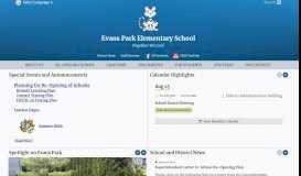 
							         Evans Park Elementary School: Home Page								  
							    