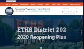 
							         Evanston Township High School District 202 / Homepage								  
							    