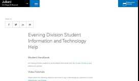 
							         Evening Division Student Information and ... - The Juilliard School								  
							    