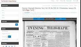 
							         Evening Telegraph (Houston, Tex.) - The Portal to Texas History								  
							    