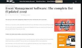 
							         Event Management Software: The complete list (Updated 2019)								  
							    