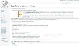 
							         Event management software - Wikipedia								  
							    