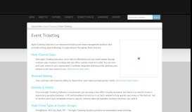 
							         Event Ticketing - Agile Ticketing Solutions								  
							    