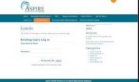 
							         Events - Aspire Health Partners								  
							    