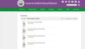 
							         Events | Central Unified School District								  
							    