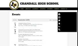 
							         Events | Crandall High School								  
							    