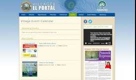 
							         Events - El Portal Village								  
							    