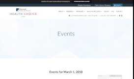 
							         Events for March 1, 2018 Health Choice Utah								  
							    