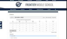 
							         Events | Frontier Middle School								  
							    