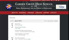 
							         Events | Garden Grove High School								  
							    