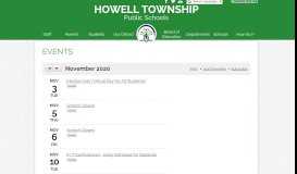 
							         Events | Howell Township Public Schools								  
							    