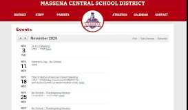 
							         Events | Massena Central School District								  
							    