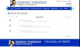 
							         Events - Monroe Township Public Schools								  
							    