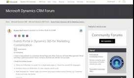 
							         Events Portal in Dynamics 365 for Marketing Customization - Microsoft ...								  
							    