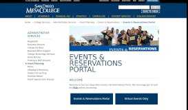 
							         Events & Reservations Portal - San Diego Mesa College								  
							    