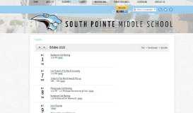 
							         Events - South Pointe Middle School								  
							    