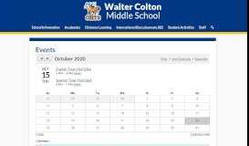 
							         Events | Walter Colton Middle School								  
							    