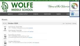 
							         Events | Wolfe Middle School								  
							    