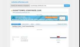 
							         eventtemps.staffmate.com at WI. StaffMate Online - Event ...								  
							    