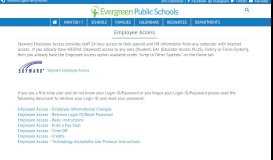
							         Evergreen Public Schools > Employees > Employee Access								  
							    