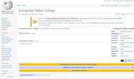 
							         Evergreen Valley College - Wikipedia								  
							    