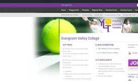 
							         Evergreen Valley College - Youth League Tennis								  
							    