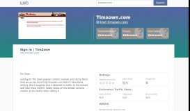 
							         Everything on timsown.com. Tim Hortons Enterprise Information Portal.								  
							    