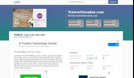 
							         Everything on trainwithmable.com. MABLE: Log in to the site.								  
							    